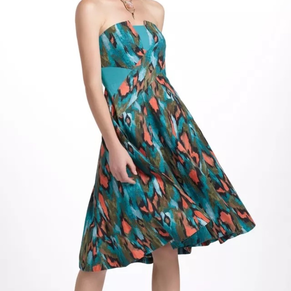 Multicolor Strapless Dress